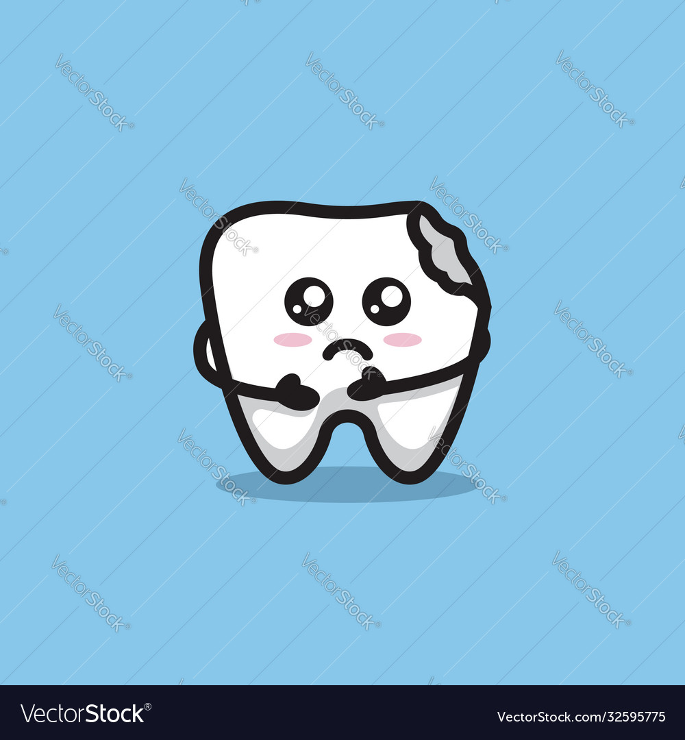 Cute tooth mascot design