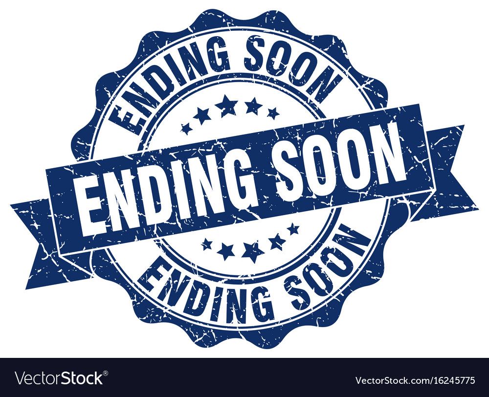 Ending soon stamp sign seal