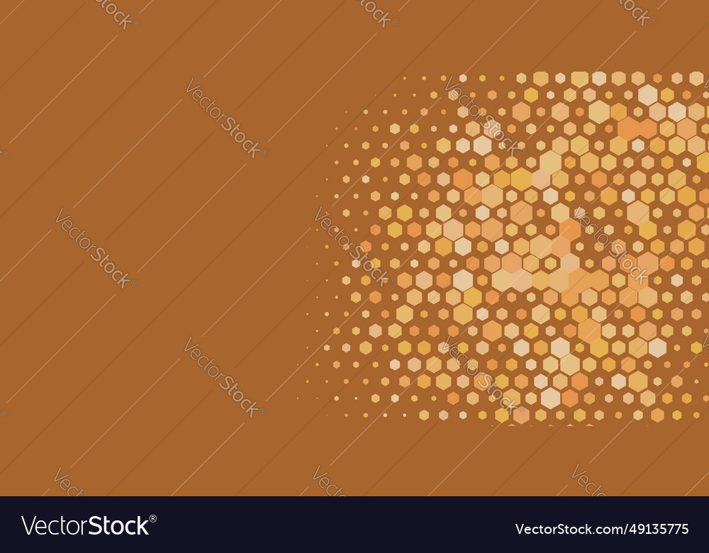Geometric multi size hexagon with color