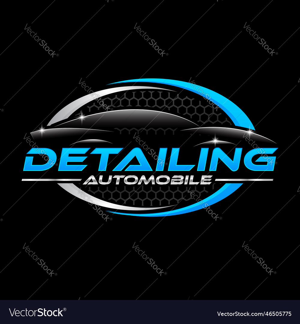 Mobile detailing car wash automotive Royalty Free Vector