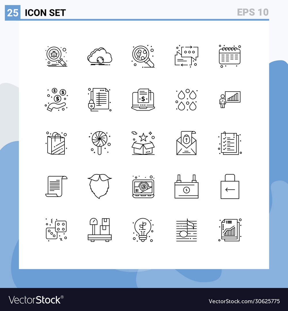 Mobile Interface-Line-Set 25 Piktogramme