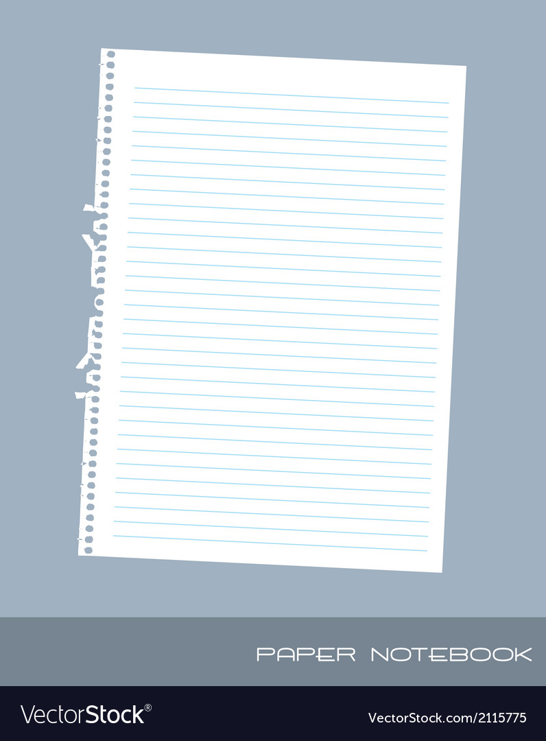 Paper notebook Royalty Free Vector Image - VectorStock