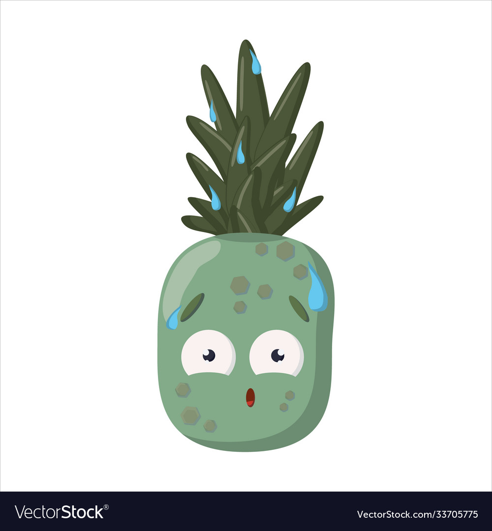 Ananas überrascht funky Cartoon Charakter