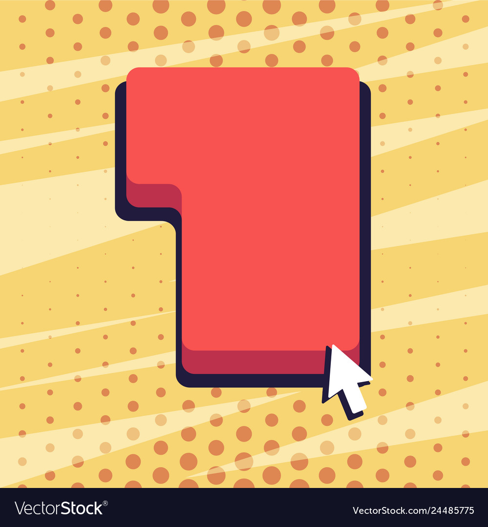 Small arrow touching keyboard command key vector image Small arrow touching keyboard command key