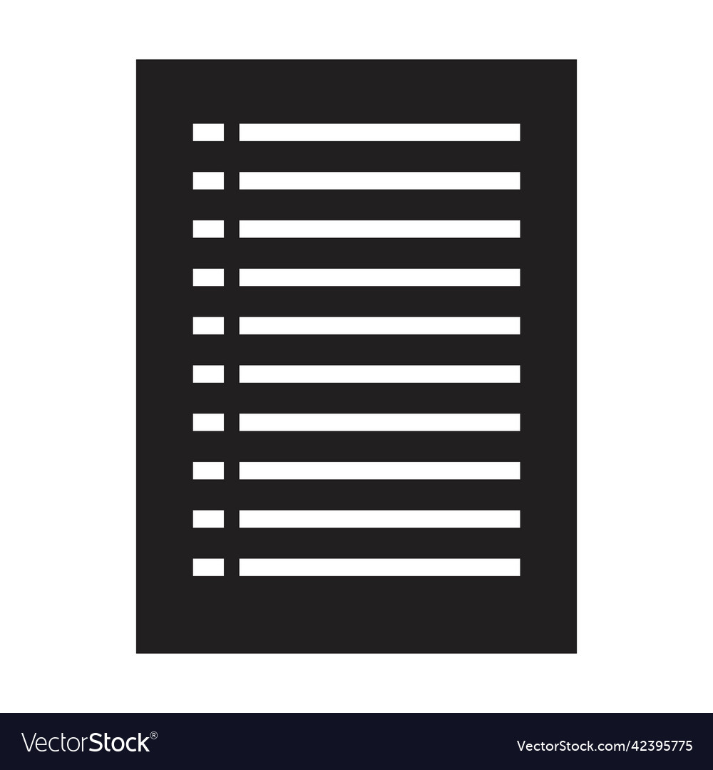 Task icon for business file data and document vector image Task icon for business file data and document