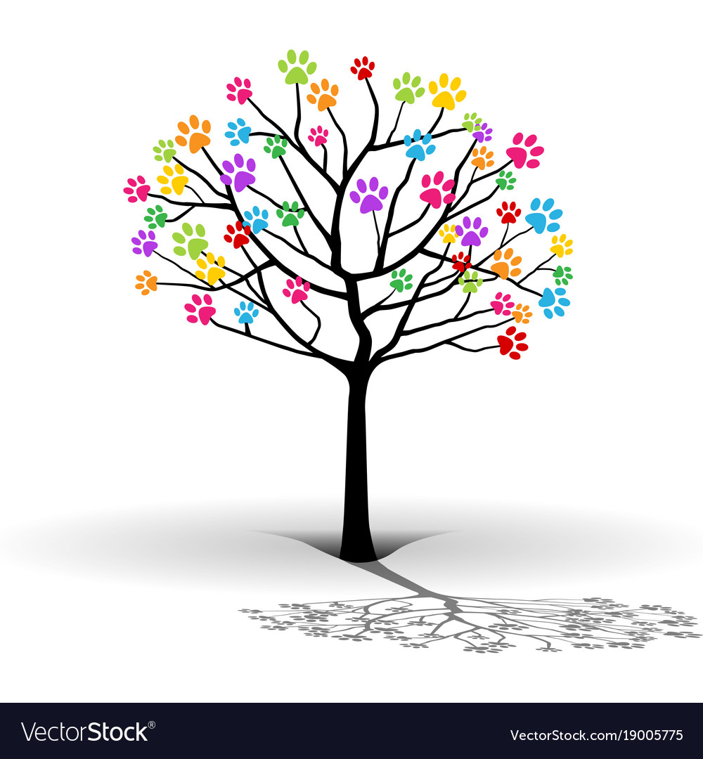 Tree with Paw Prints