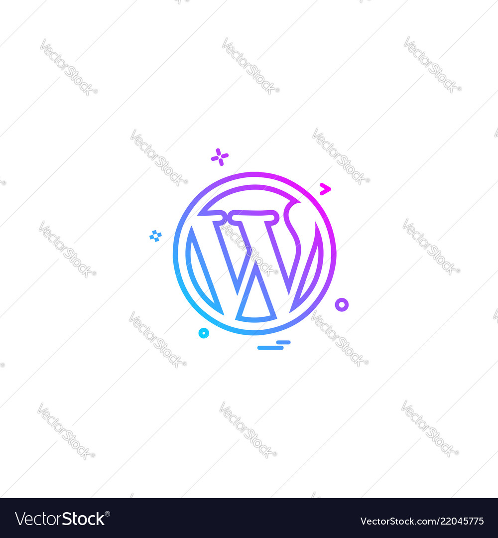 Wordpress icon design vector image Wordpress icon design