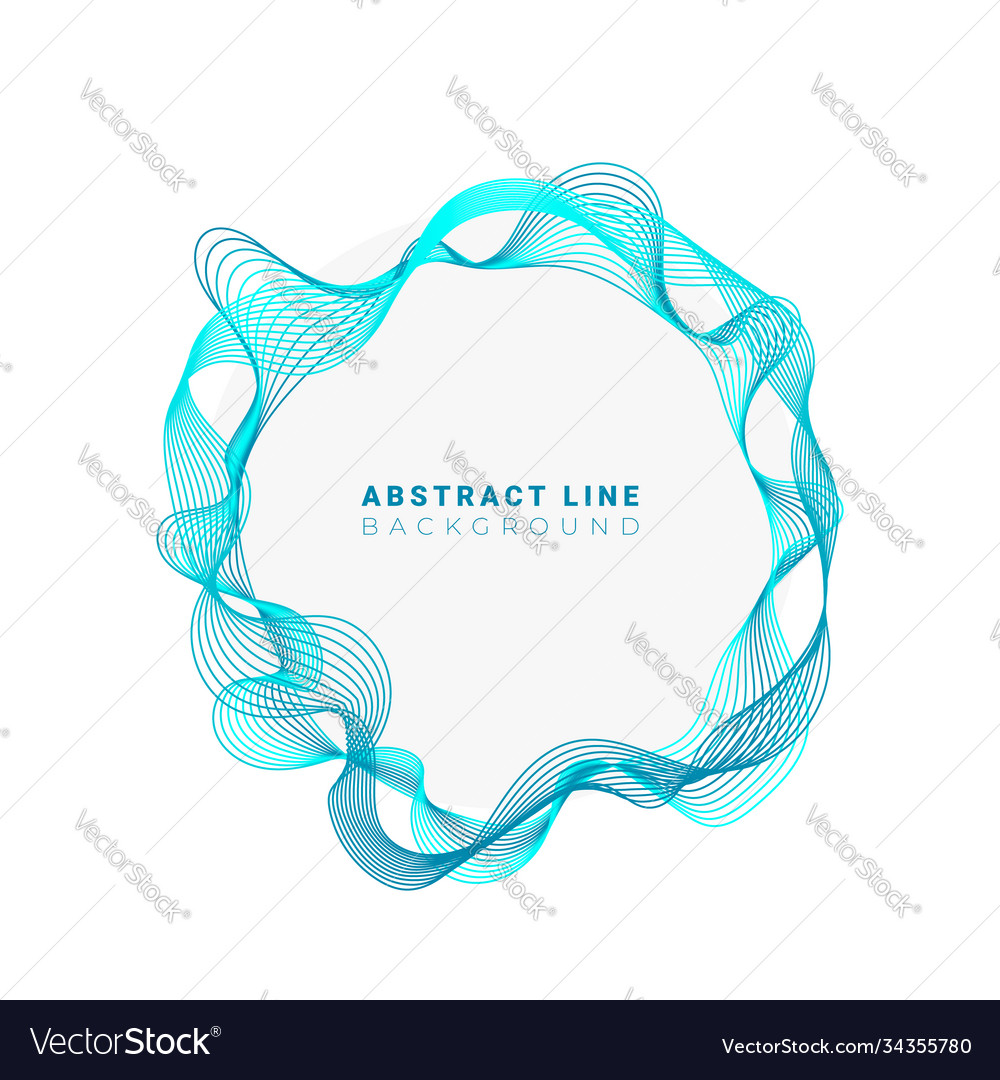 Abstract circles lines round frame isolated vector image Abstract circles lines round frame isolated