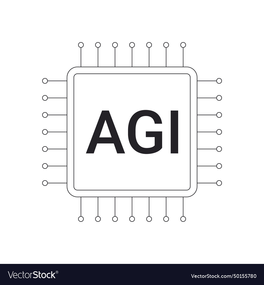 Artificial general intelligence symbol agi sign