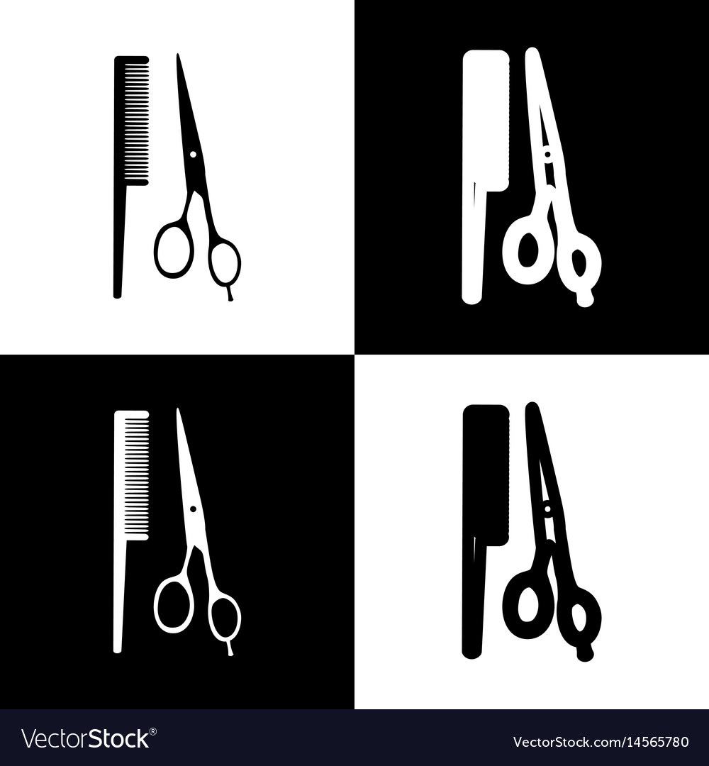 Black barber scissors icon - Free black scissors icons