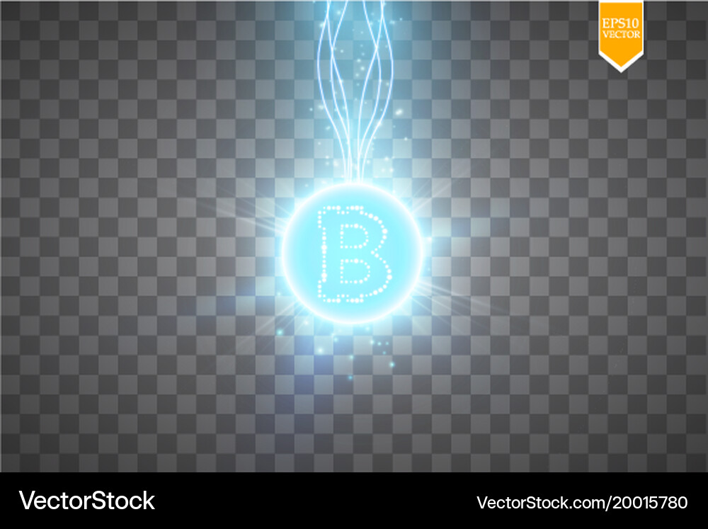 Bitcoin mining conceptual digital Royalty Free Vector Image