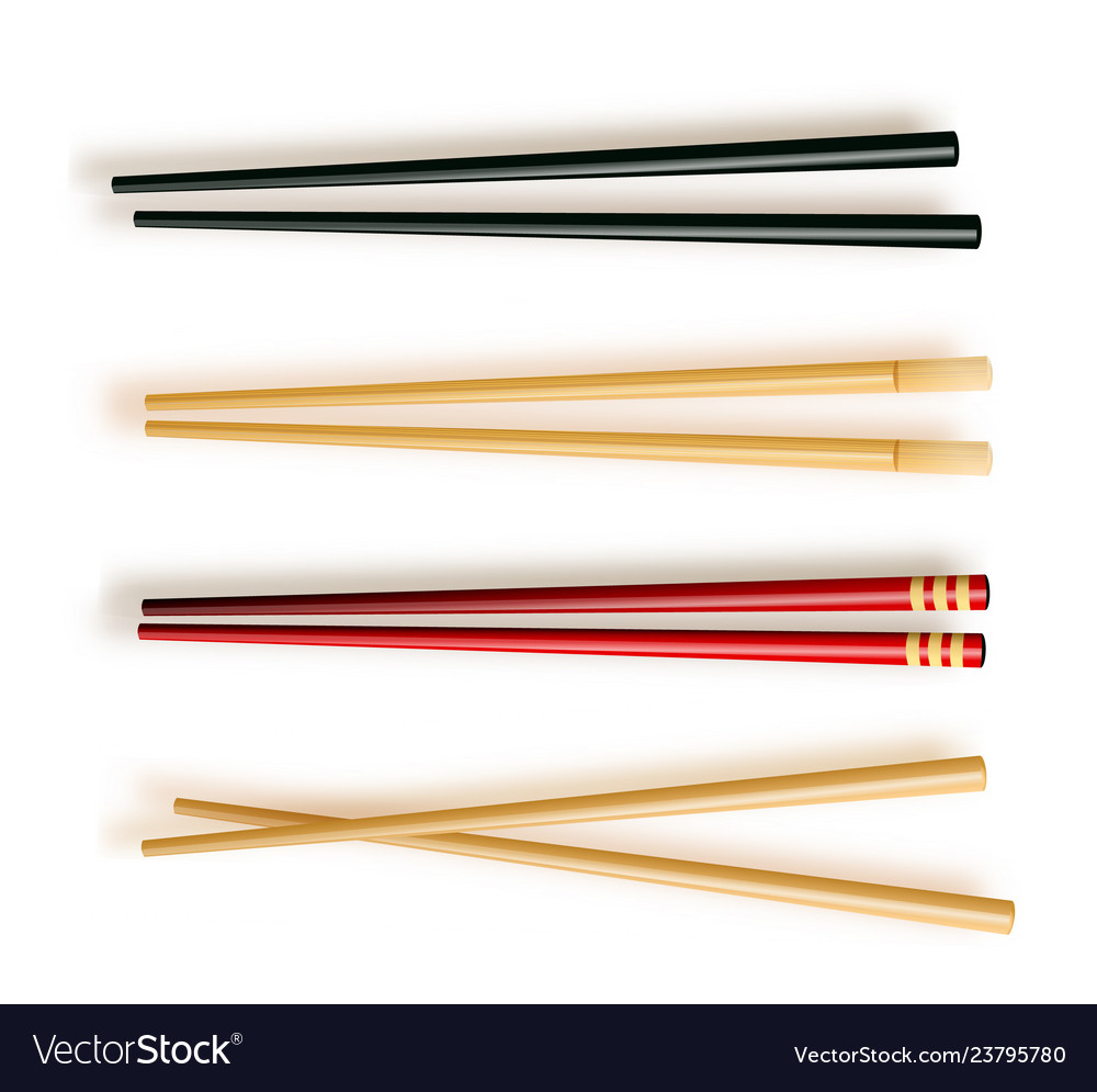 Chopsticks Set Zubehör für Sushi isoliert