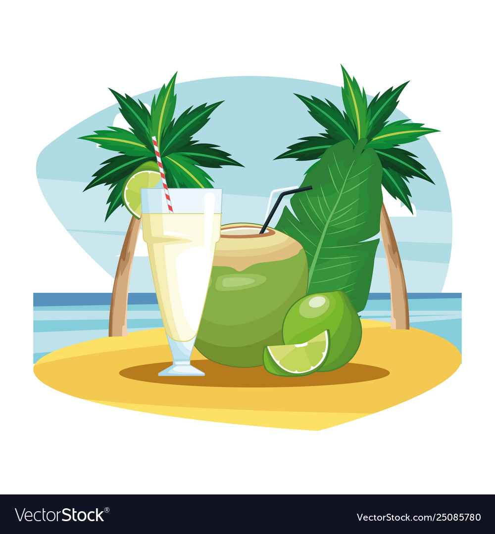 Coconut beverage icon