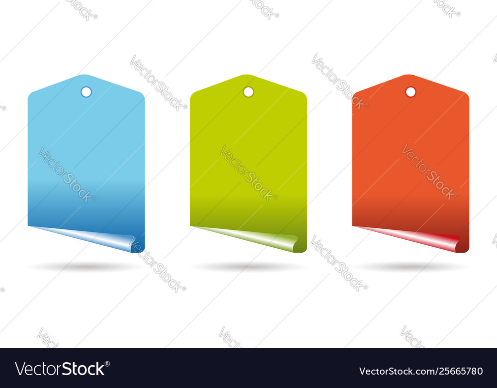 Colorful Curl Tags Set
