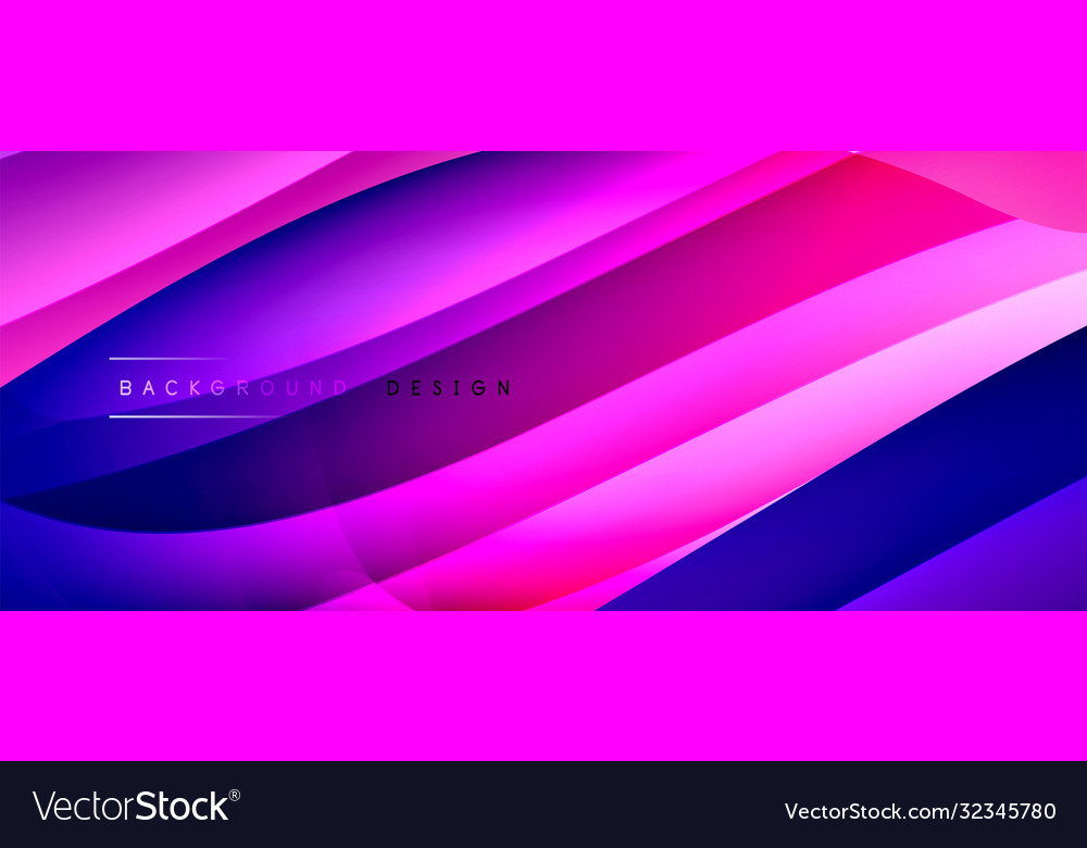 Fluid gradient waves with shadow lines and glowing Vector Image Fluid gradient waves with shadow lines and glowing