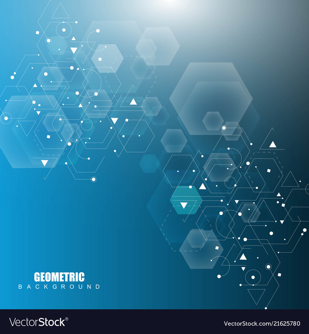 Hexagonal abstract background big data vector image Hexagonal abstract background big data