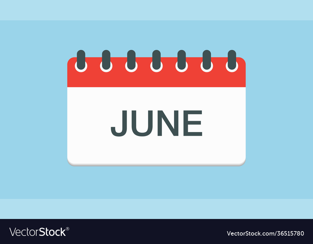 Icon day calendar summer month june Royalty Free Vector