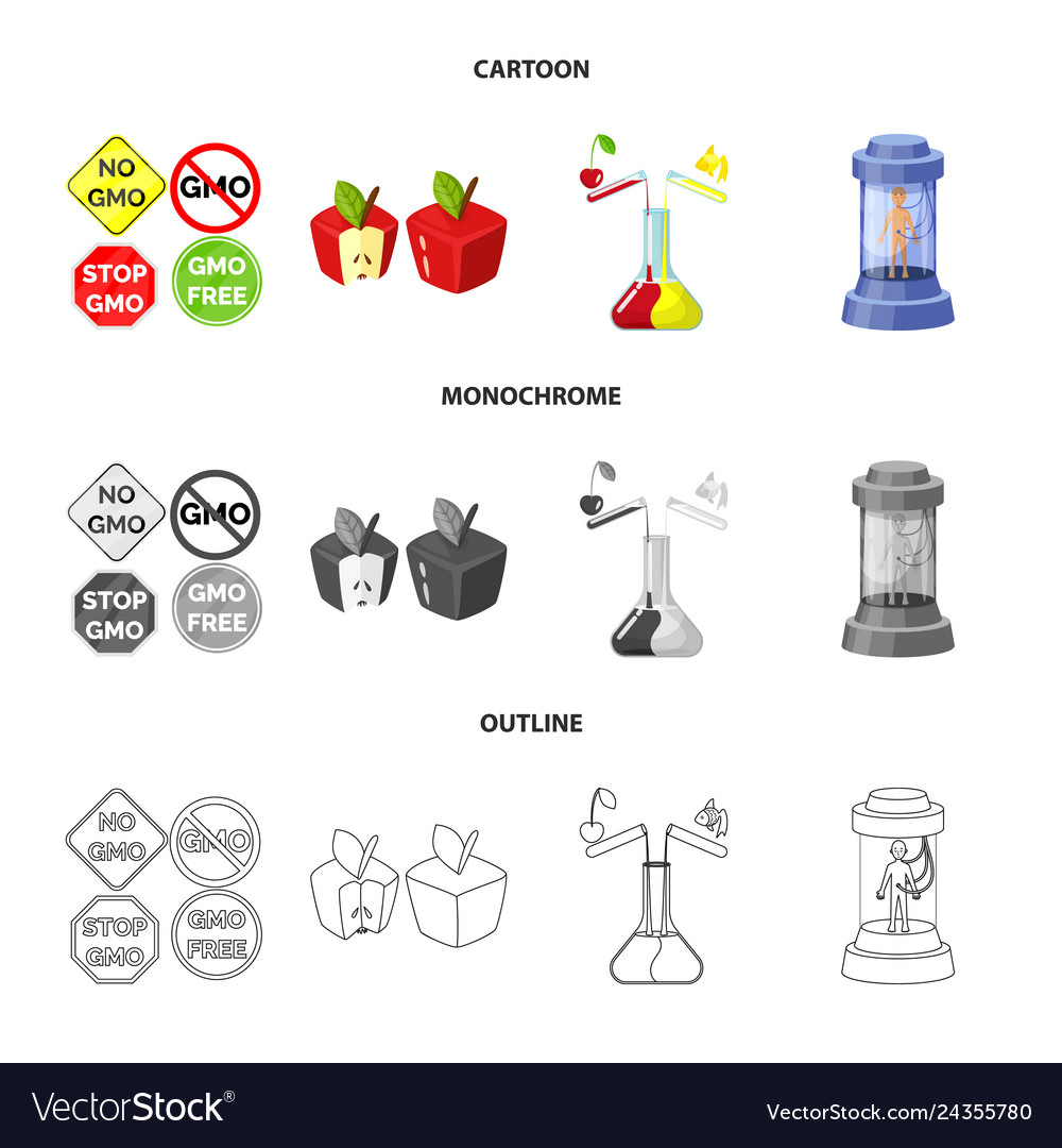 Isolated object of test and synthetic sign set Vector Image Isolated object of test and synthetic sign set