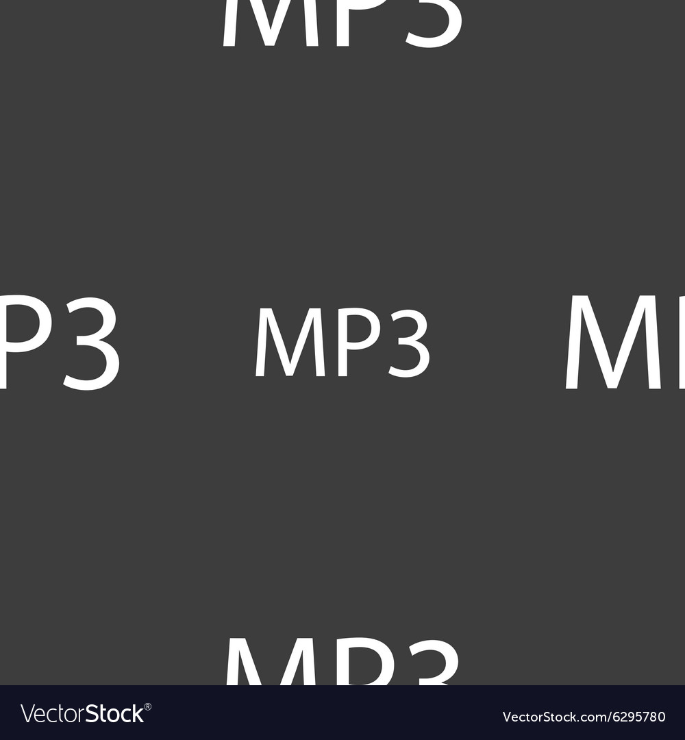 Mp3 music format sign icon musical symbol seamless