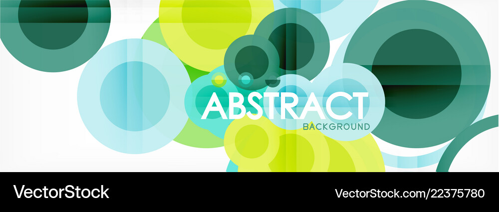 Overlapping circles design background Royalty Free Vector