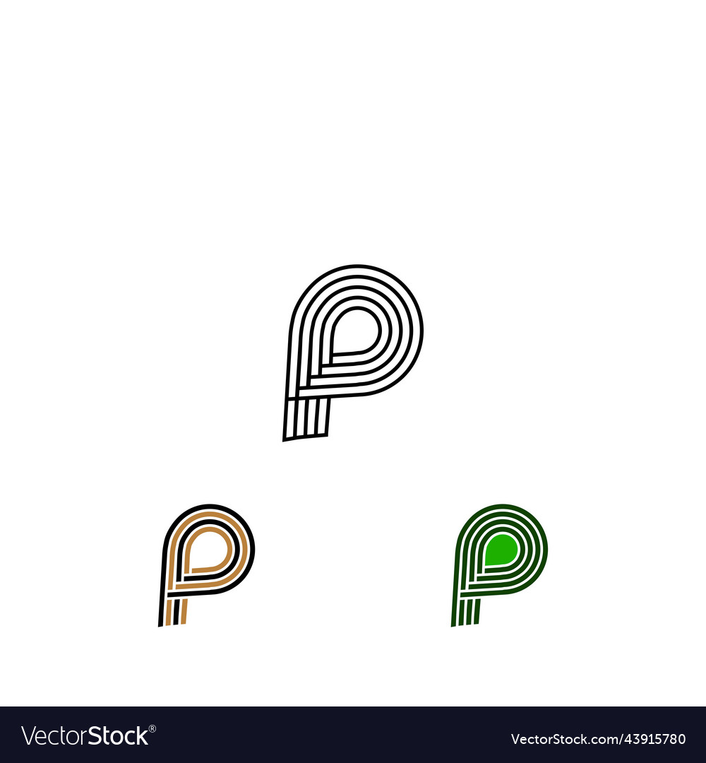 Pp or p logo and icon design