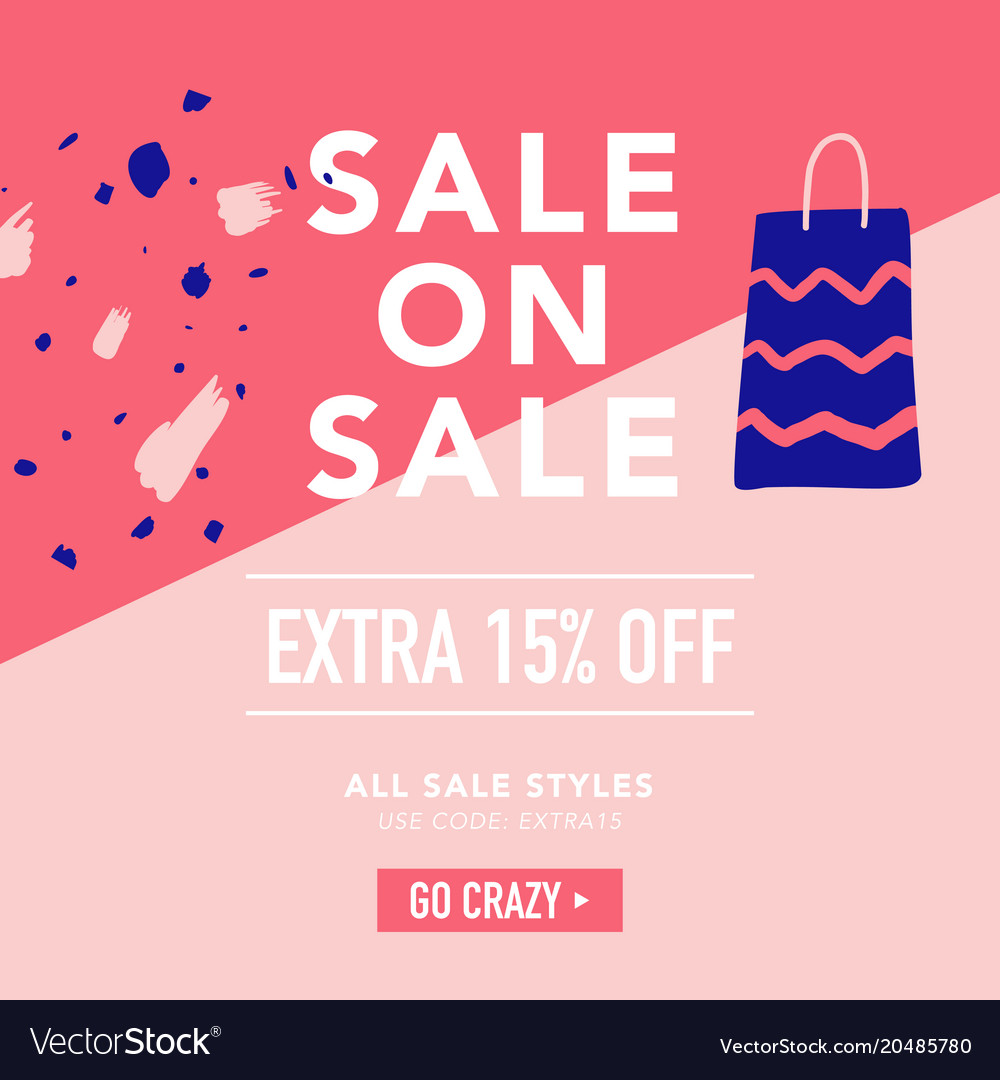 Sale banner template discount poster promo Vector Image