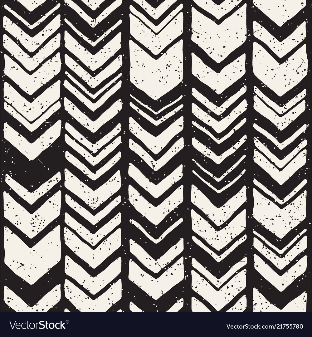 Seamless freehand pattern doodle monochrome print