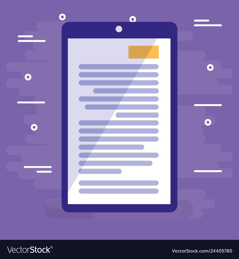 Smartphone device with text document