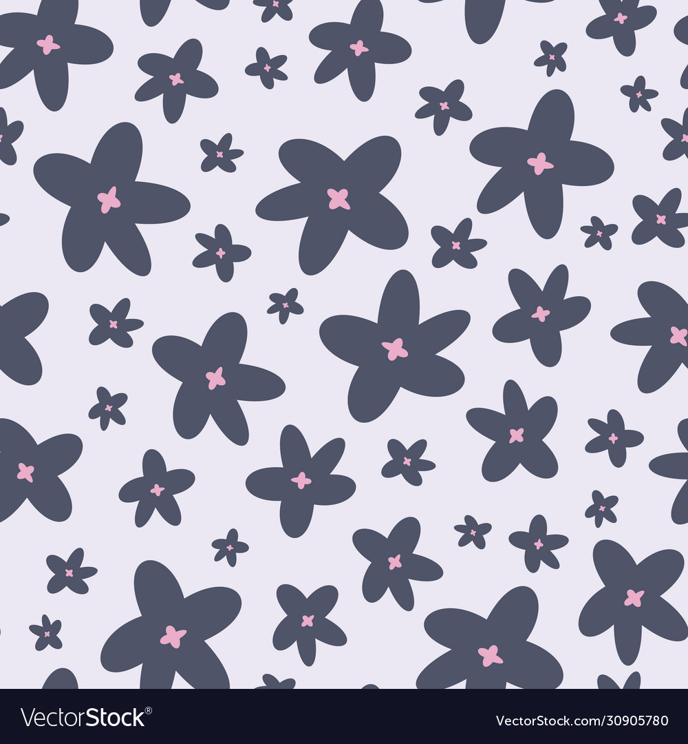 Spring flowers repeat pattern vector image Spring flowers repeat pattern