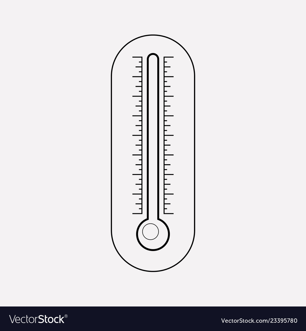 Thermometer icon line element vector image Thermometer icon line element