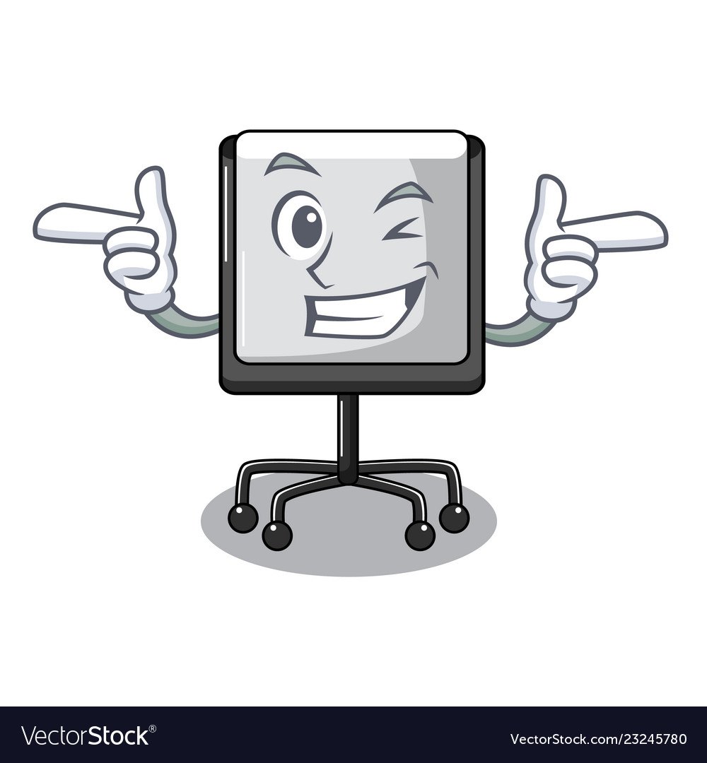 Wink presentation board character in table blank