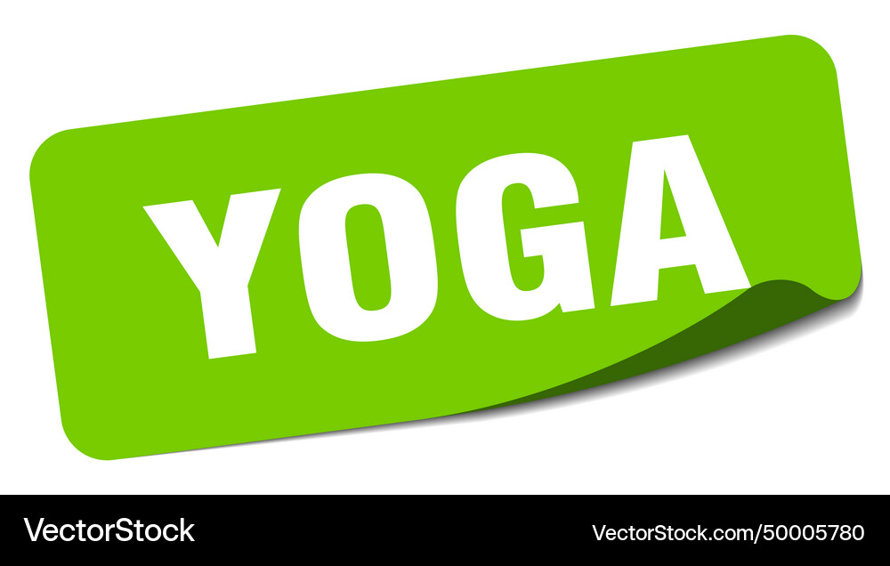 Yoga sticker yoga label Royalty Free Vector Image