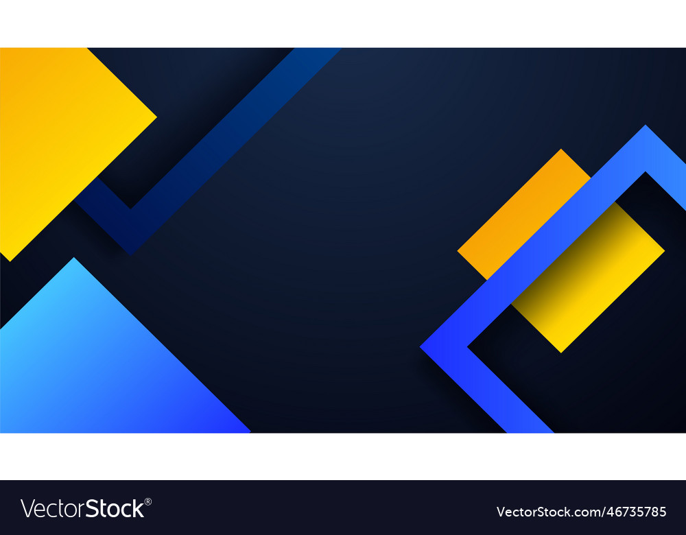 Abstract blue and yellow background with squares Vector Image