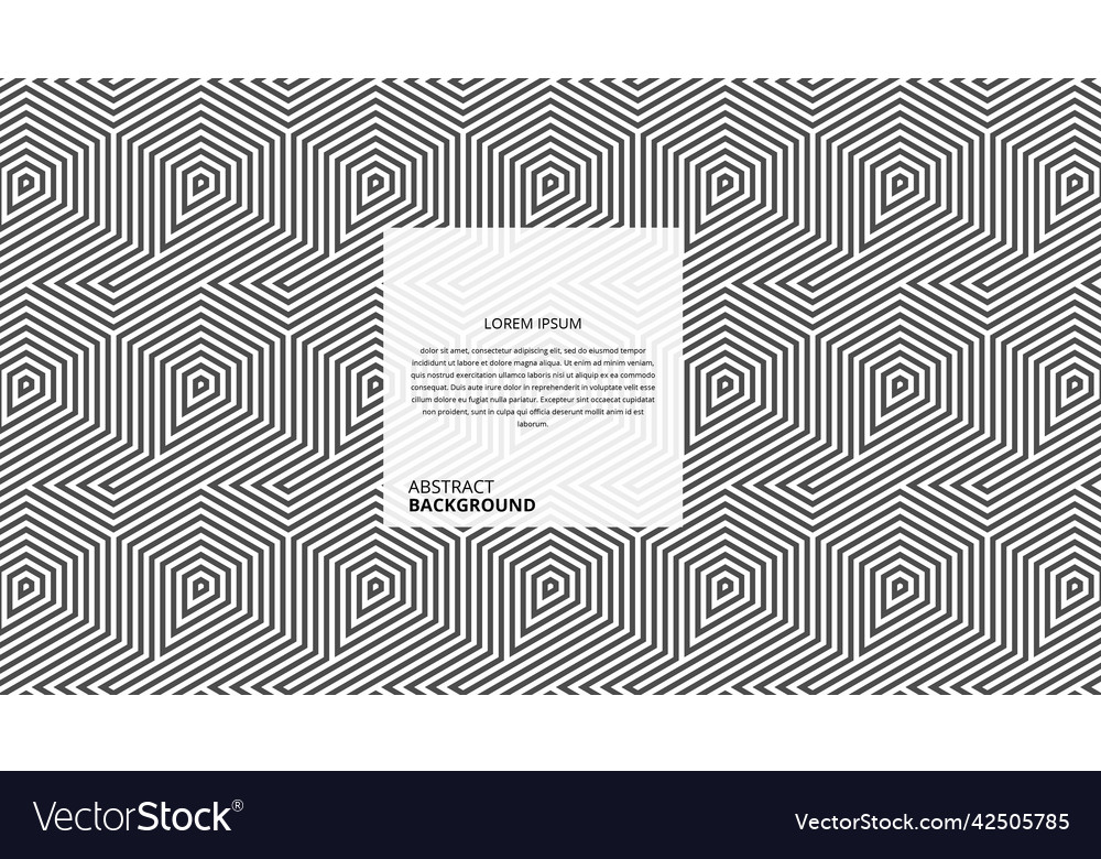 Abstract geometric hexagonal lines pattern