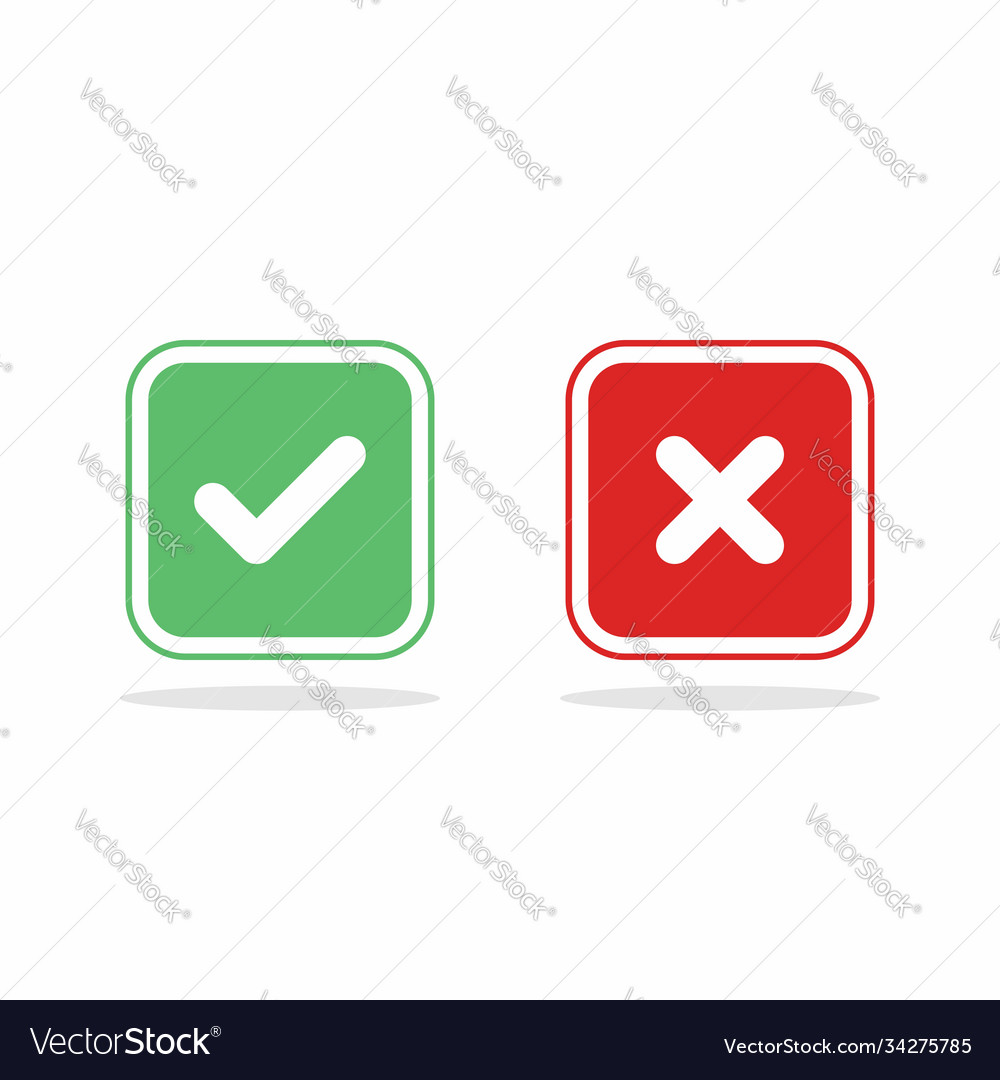Check and wrong marks tick cross