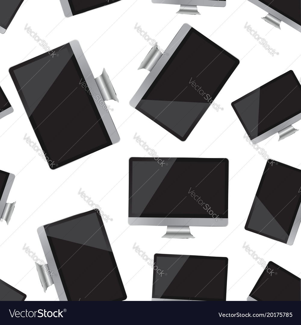 Desktop computer monitor seamless pattern