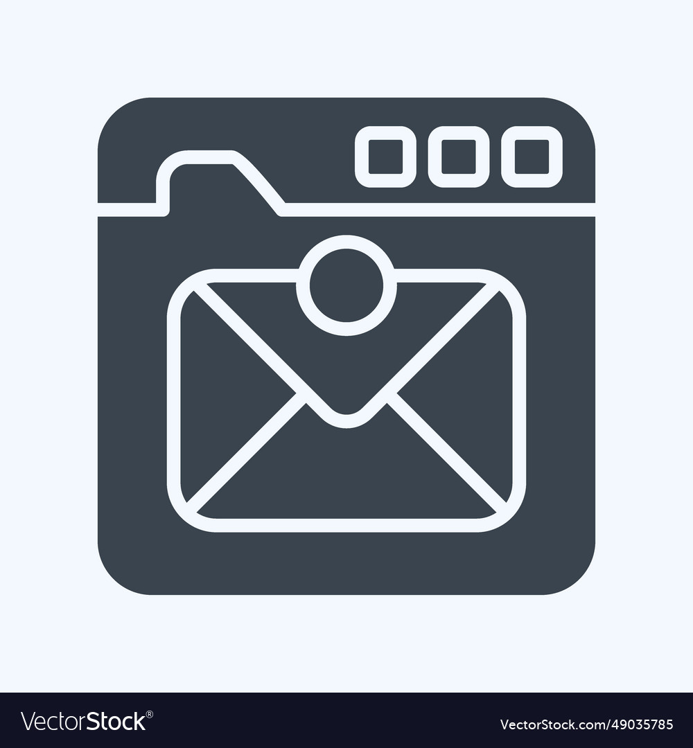 Icon inbox mail related to communication symbol Vector Image Icon inbox mail related to communication symbol