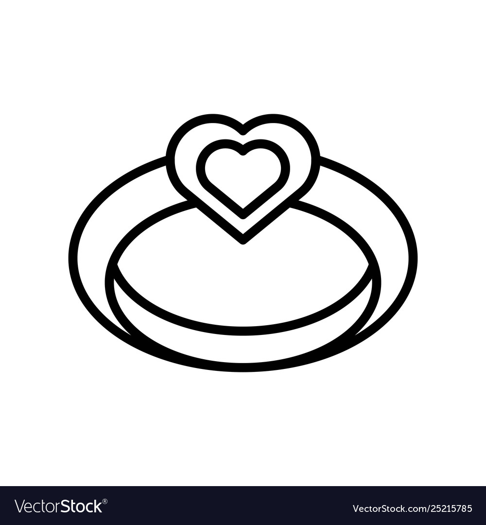 Ring isolated line style icon Royalty Free Vector Image