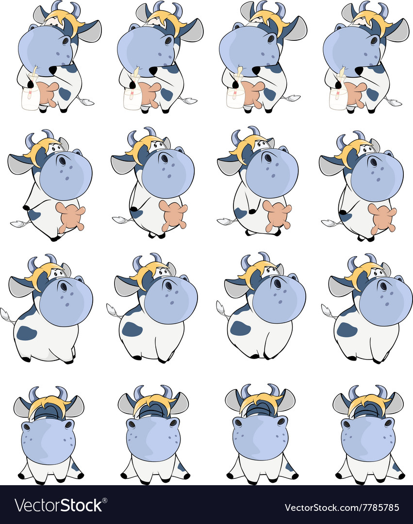 Set of cows for computer game