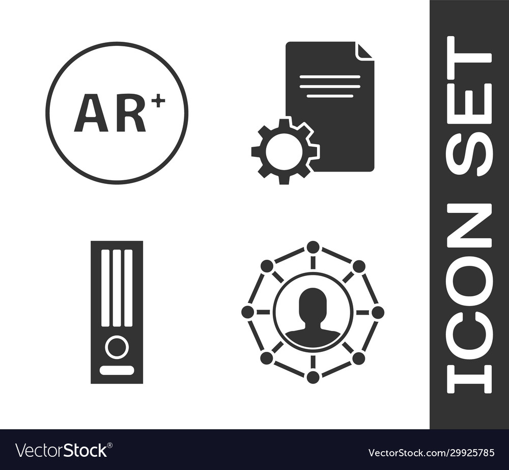 Set project team base ar augmented reality vector image Set project team base ar augmented reality