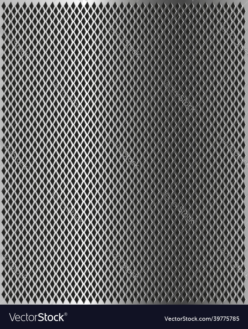 Shiny metal grill texture vector image Shiny metal grill texture