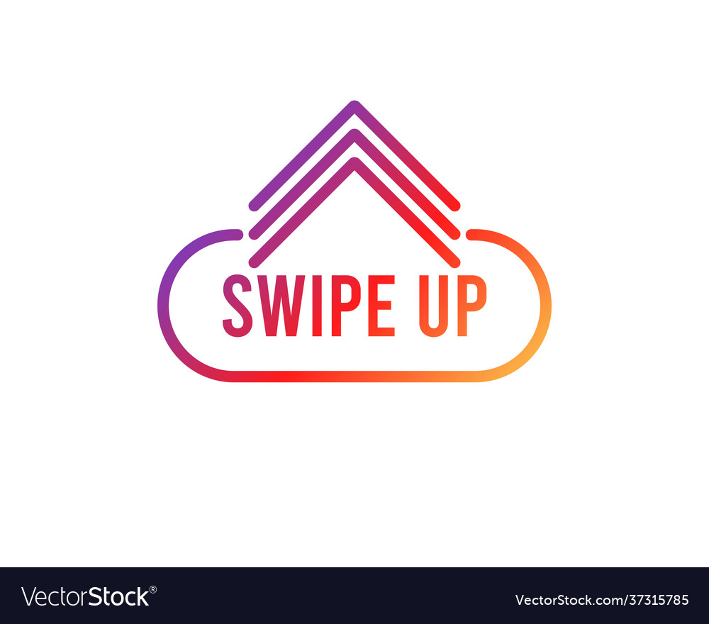 Swipe up buttons set application and social