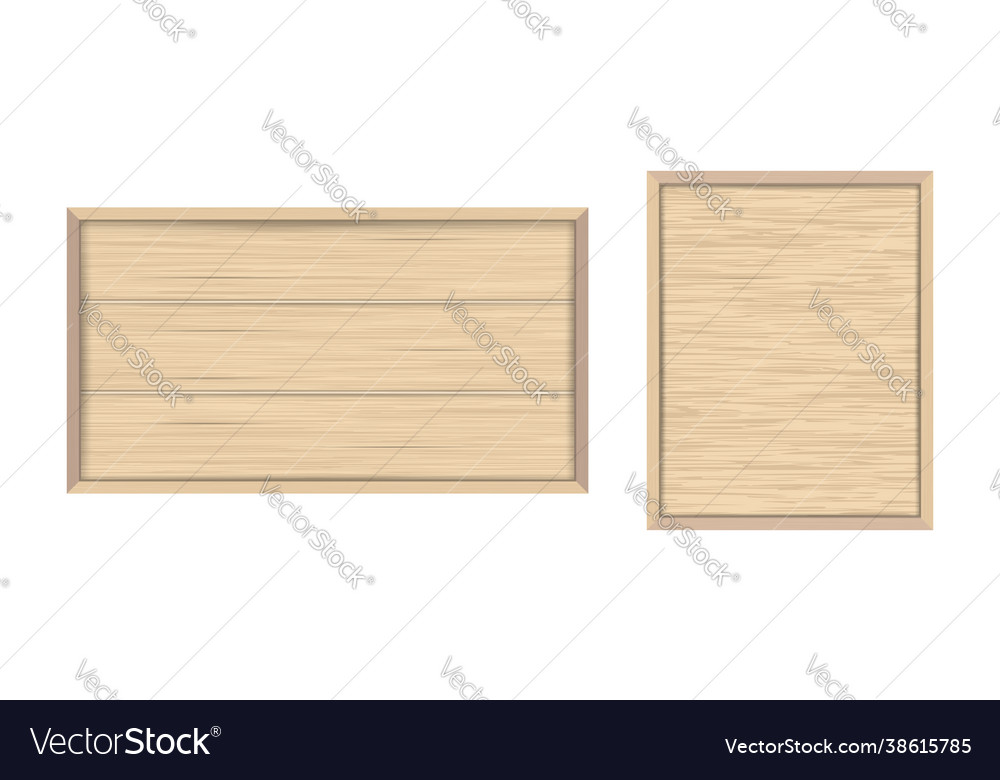 Wooden frame with plywood backdrop empty text box