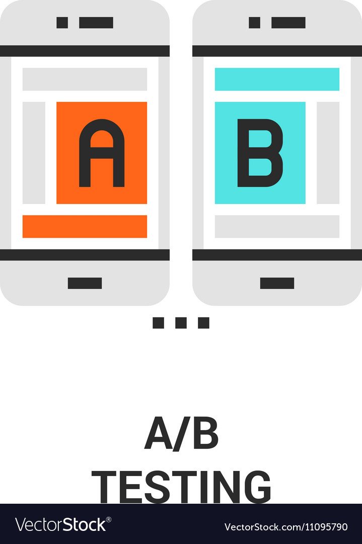 A b testing icon Royalty Free Vector Image VectorStock