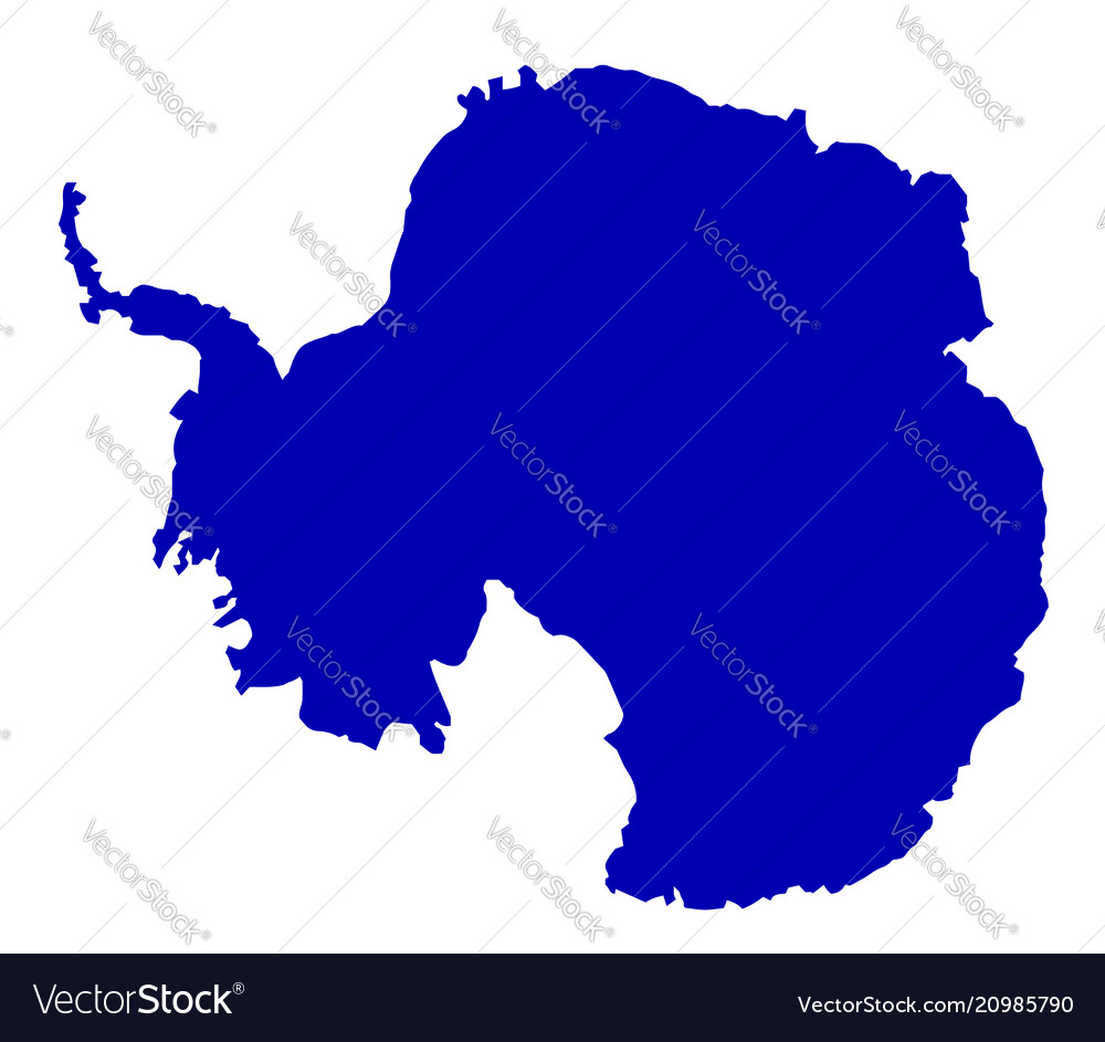 Antarctica silhouette map