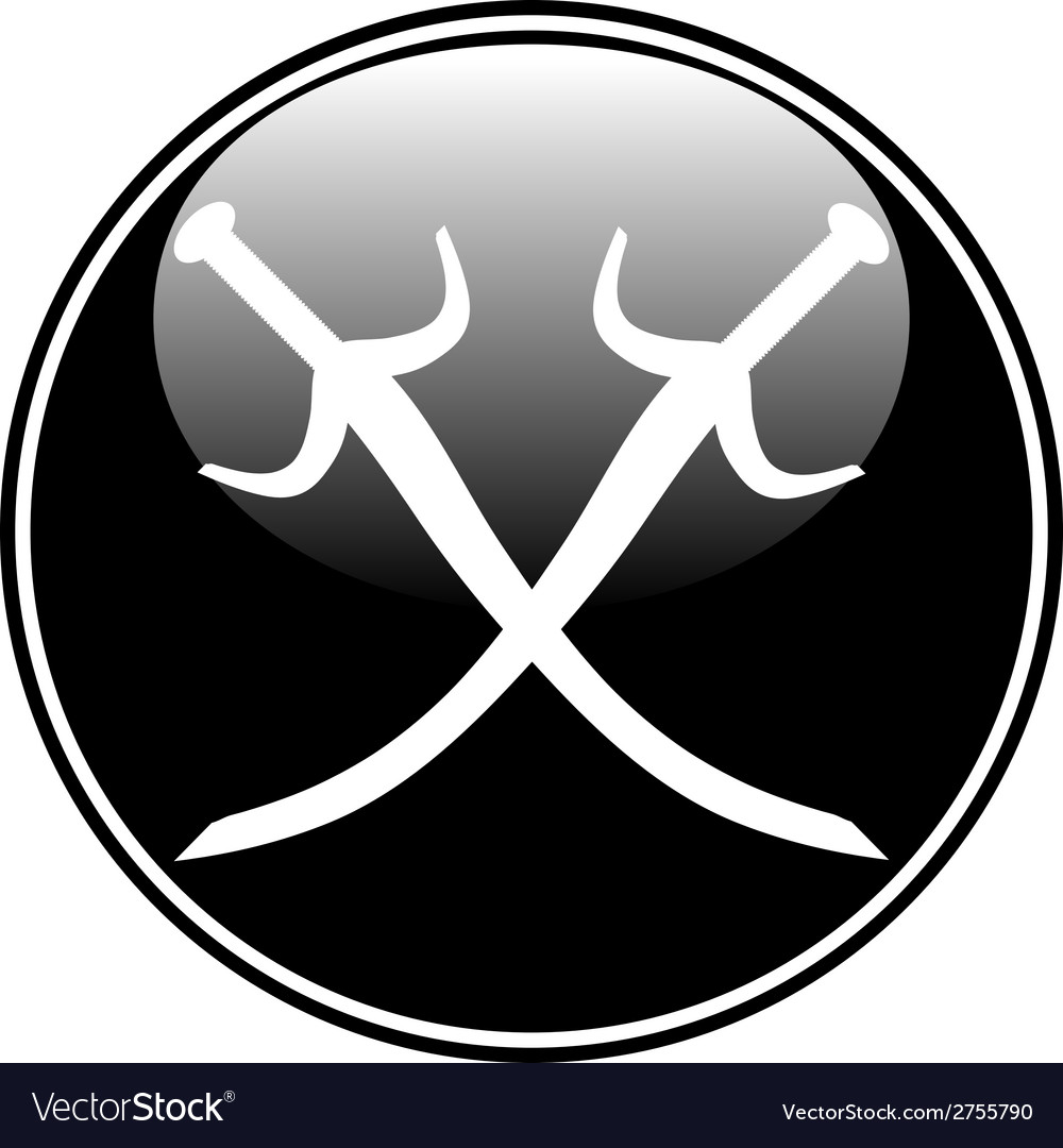 Crossed swords button
