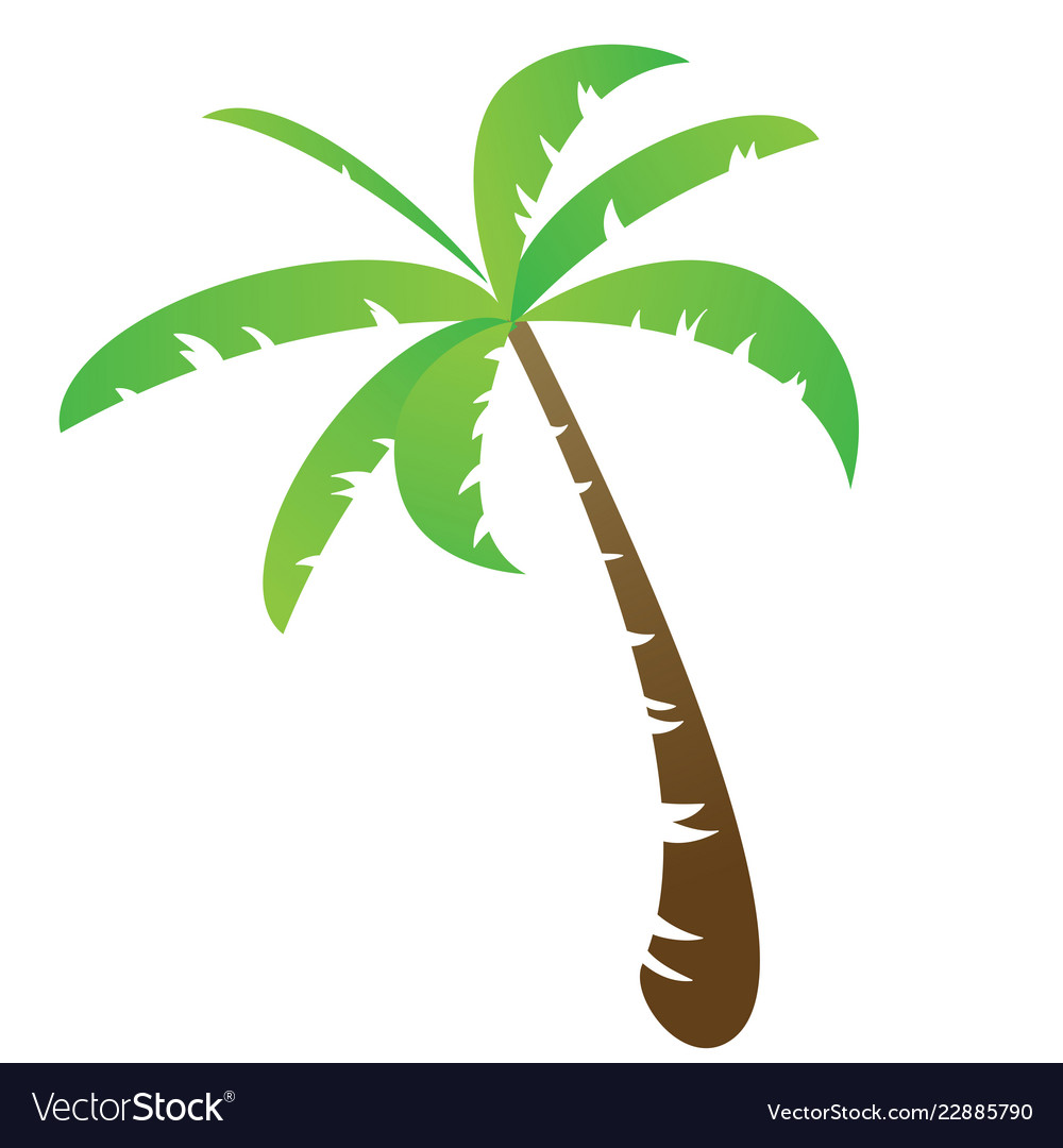 Funny palm tree Royalty Free Vector Image - VectorStock