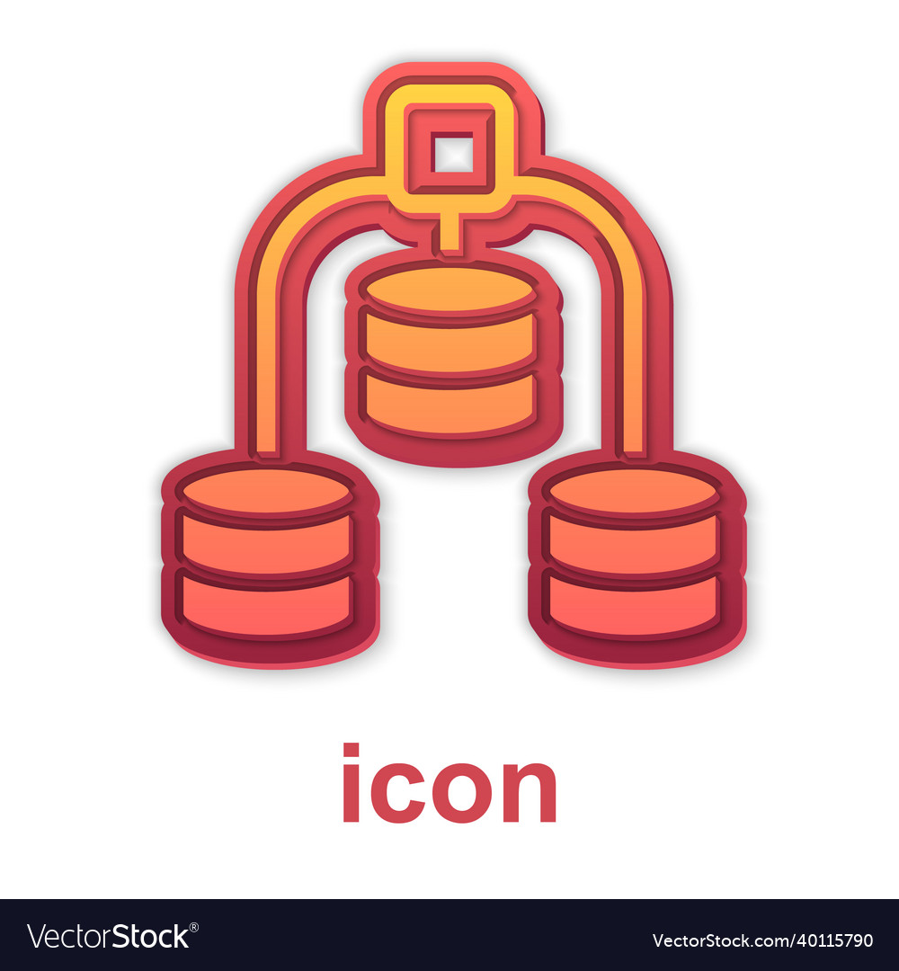 Gold server data web hosting icon isolated Vector Image Gold server data web hosting icon isolated