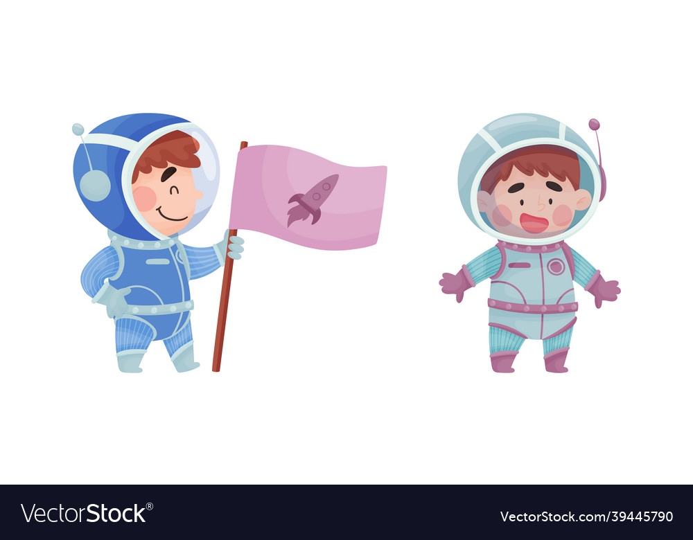 Kleiner Junge Astronaut mit Raumanzug