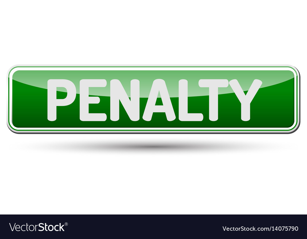 Penalty - abstract beautiful button with text